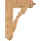 Ekena Millwork Olympic Arts and Crafts Smooth Bracket w/ Offset Brace, Western Red Cedar, 7 1/2"W x 22"D x 30"H BKT0806X22X30OLY03SWR - alternate 4